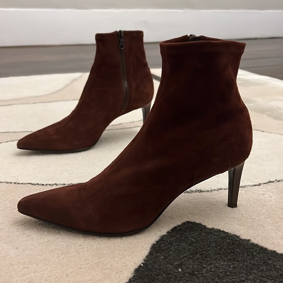 Rag and bone sock booties in brown suede - Picture 4 of 5